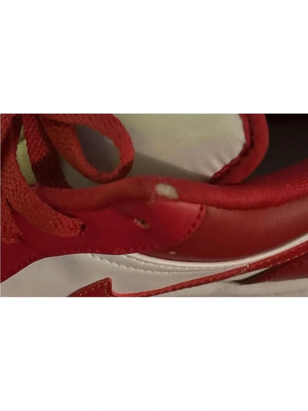 Jordan Low Top Sneakers in White and Red - Picture 6 of 10